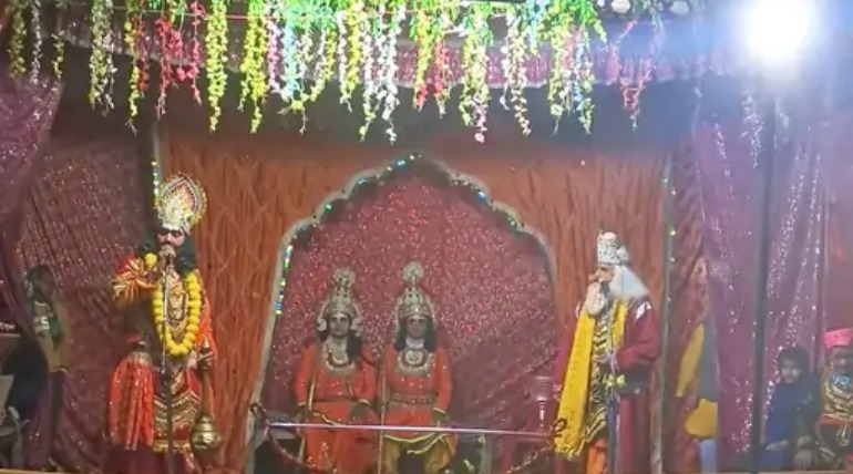 झारखंडी शिव मंदिर में श्रीश्री रूद्र महायज्ञ, धनुष यज्ञ की लीला का मंचन