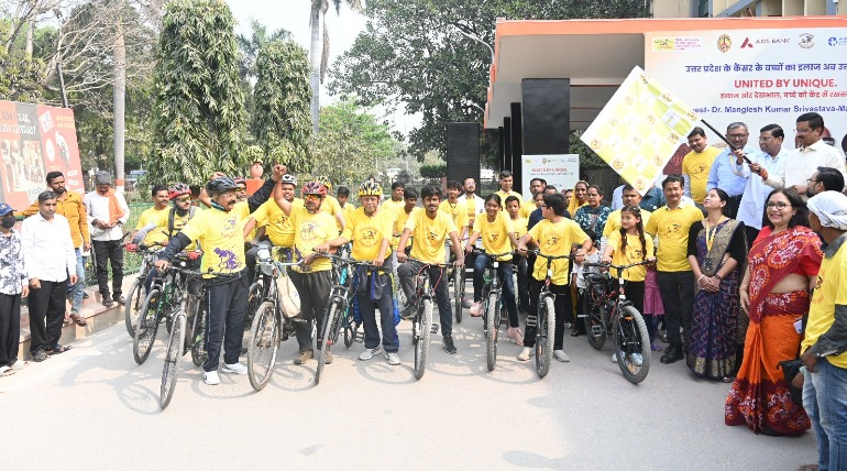 बाल कैंसर जागरूकता, साइकिल रैली निकाली